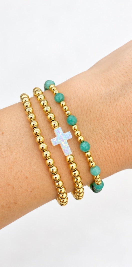 Opal Cross Bracelet