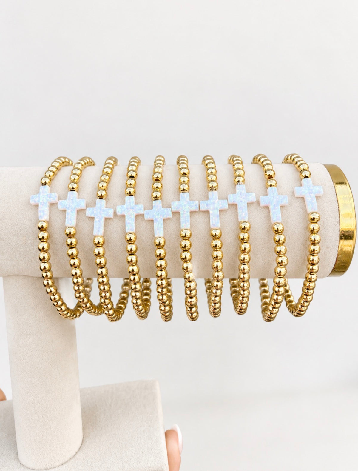 Opal Cross Bracelet