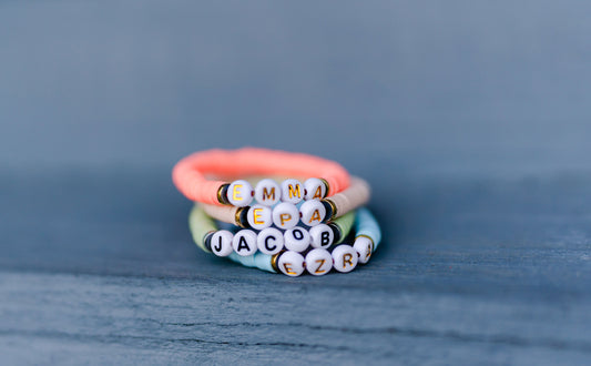 Custom Name Heishi Bead Bracelet