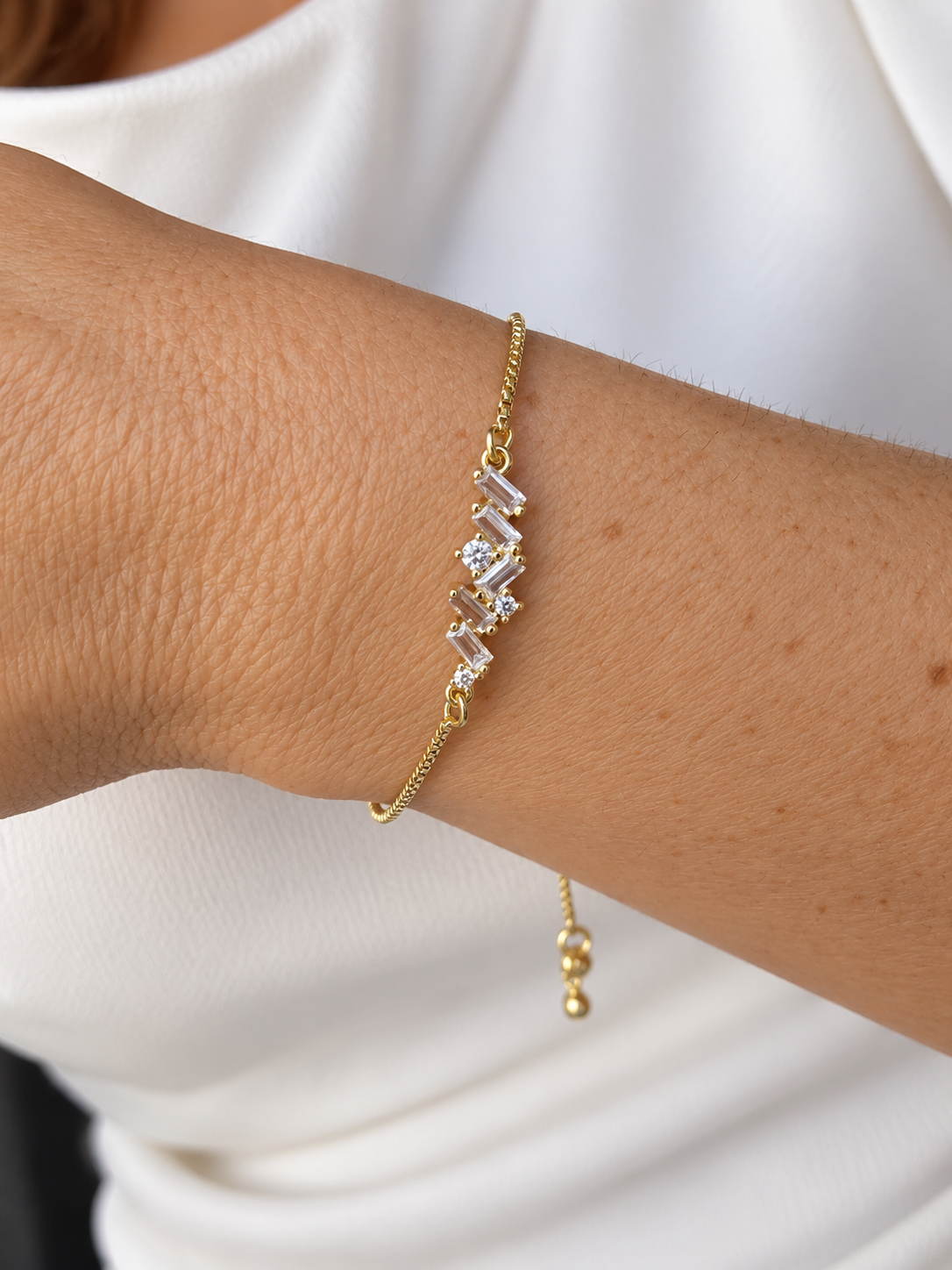 Clear Baguette Bracelet