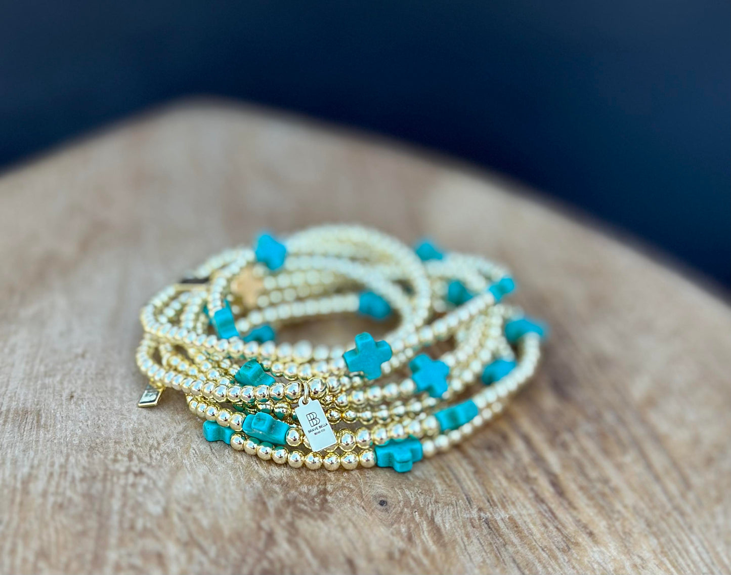Turquoise Cross Bracelet