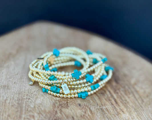 Turquoise Cross Bracelet