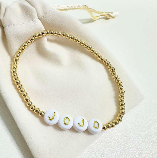 18k Gold Word Bracelet